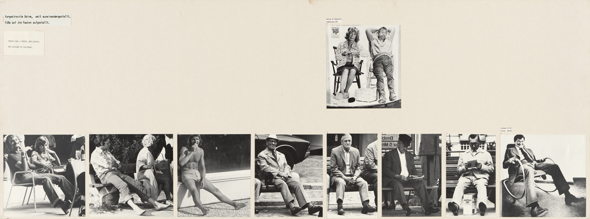 Marianne Wex. Panel from Let's Take Back Our Space: 'Female' and 'Male' Body Language as a Result of Patriarchal Structures