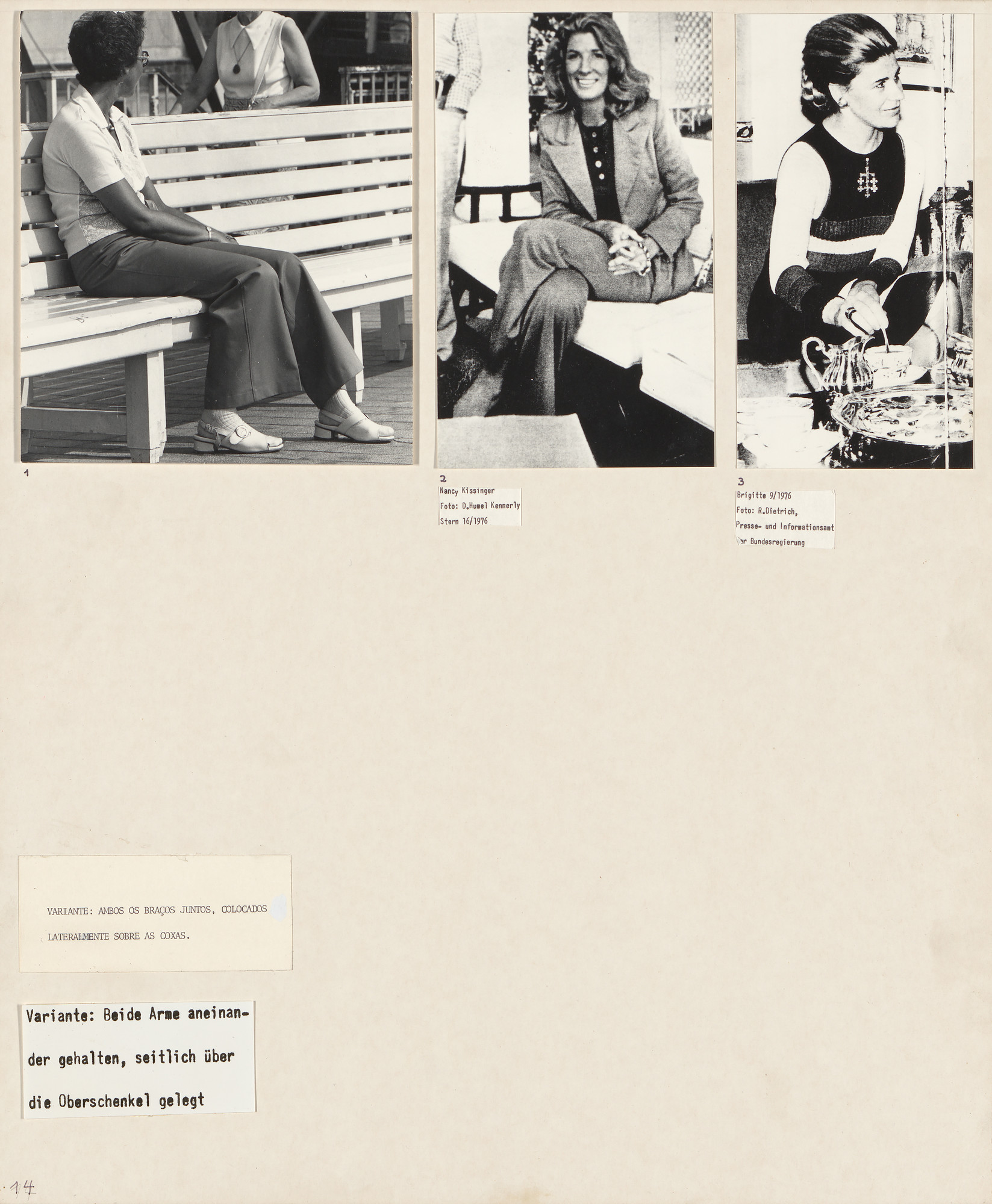 Marianne Wex. Panel from Let's Take Back Our Space: 'Female' and 'Male' Body Language as a Result of Patriarchal Structures