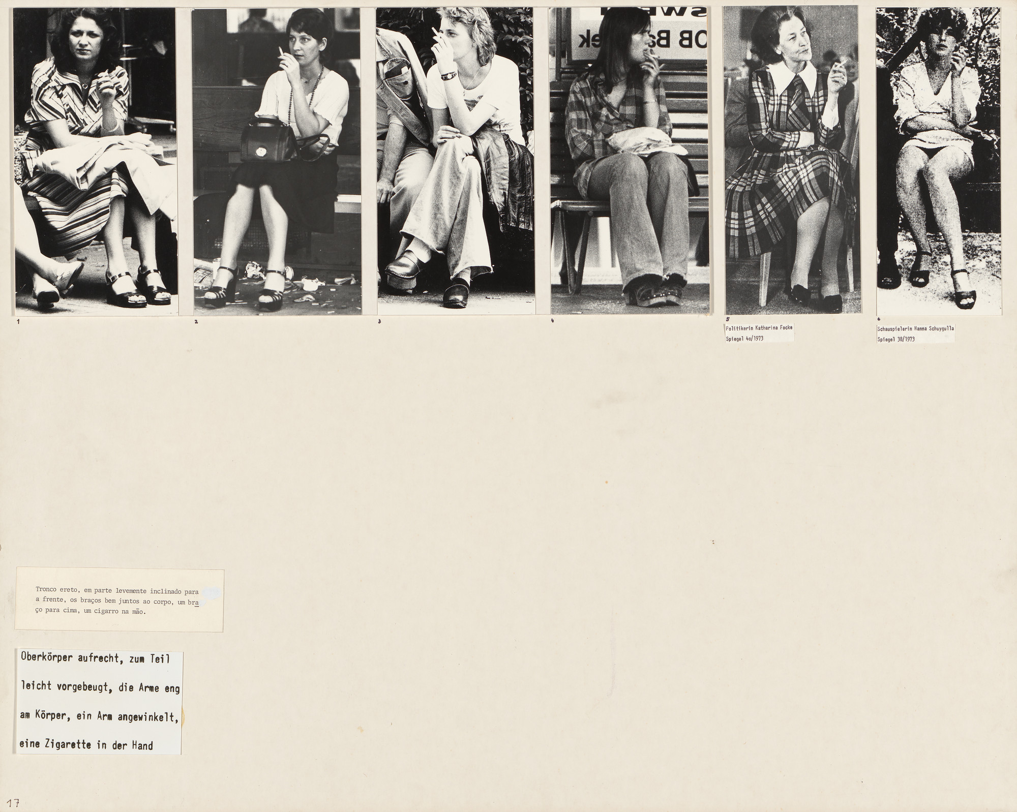 Marianne Wex. Panel from Let's Take Back Our Space: 'Female' and 'Male' Body Language as a Result of Patriarchal Structures