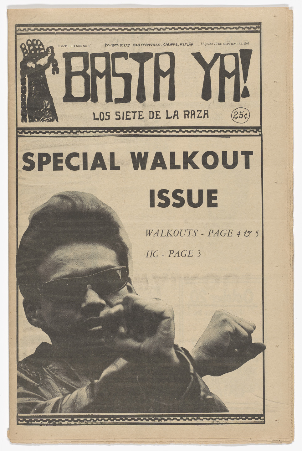Emory Douglas, Yolanda Lopez. The Black Panther Newspaper, vol. 3, no. 22 (Our fight is not in Vietnam). 1969