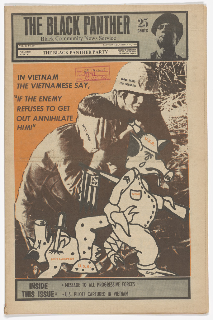 The Black Panther Newspaper, vol. 3, no. 30 (In Vietnam the Vietnamese say)