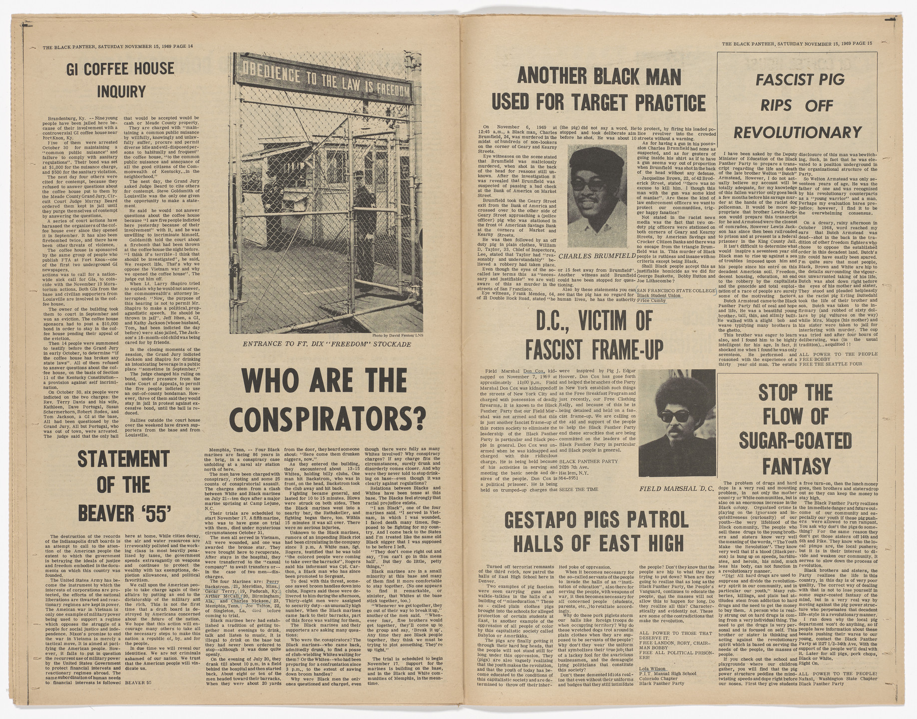 Emory Douglas. The Black Panther Newspaper, vol. 3, no. 30 (In Vietnam the Vietnamese say). 1969