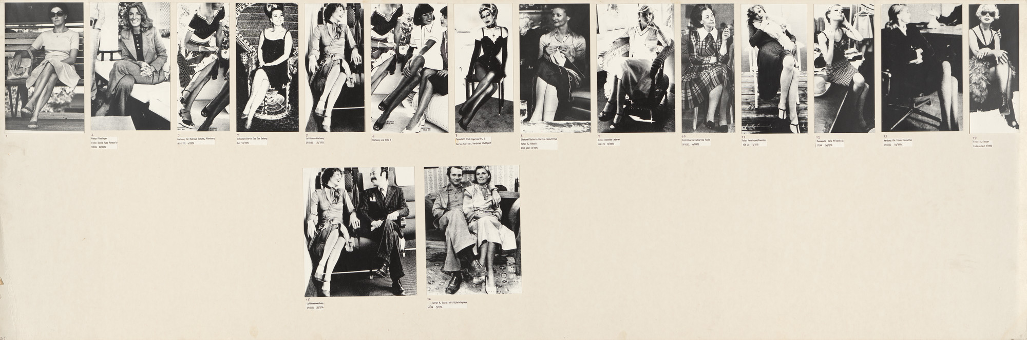 Marianne Wex. Panel from Let's Take Back Our Space: 'Female' and 'Male' Body Language as a Result of Patriarchal Structures