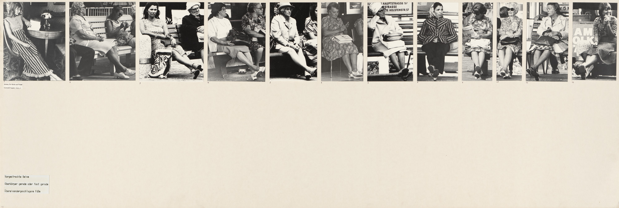 Marianne Wex. Panel from Let's Take Back Our Space: 'Female' and 'Male' Body Language as a Result of Patriarchal Structures