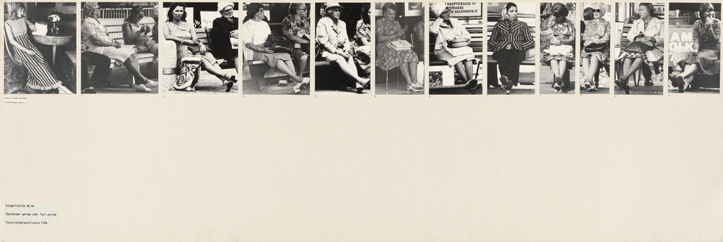 Panel from Let's Take Back Our Space: 'Female' and 'Male' Body Language as a Result of Patriarchal Structures, Marianne Wex, 1977