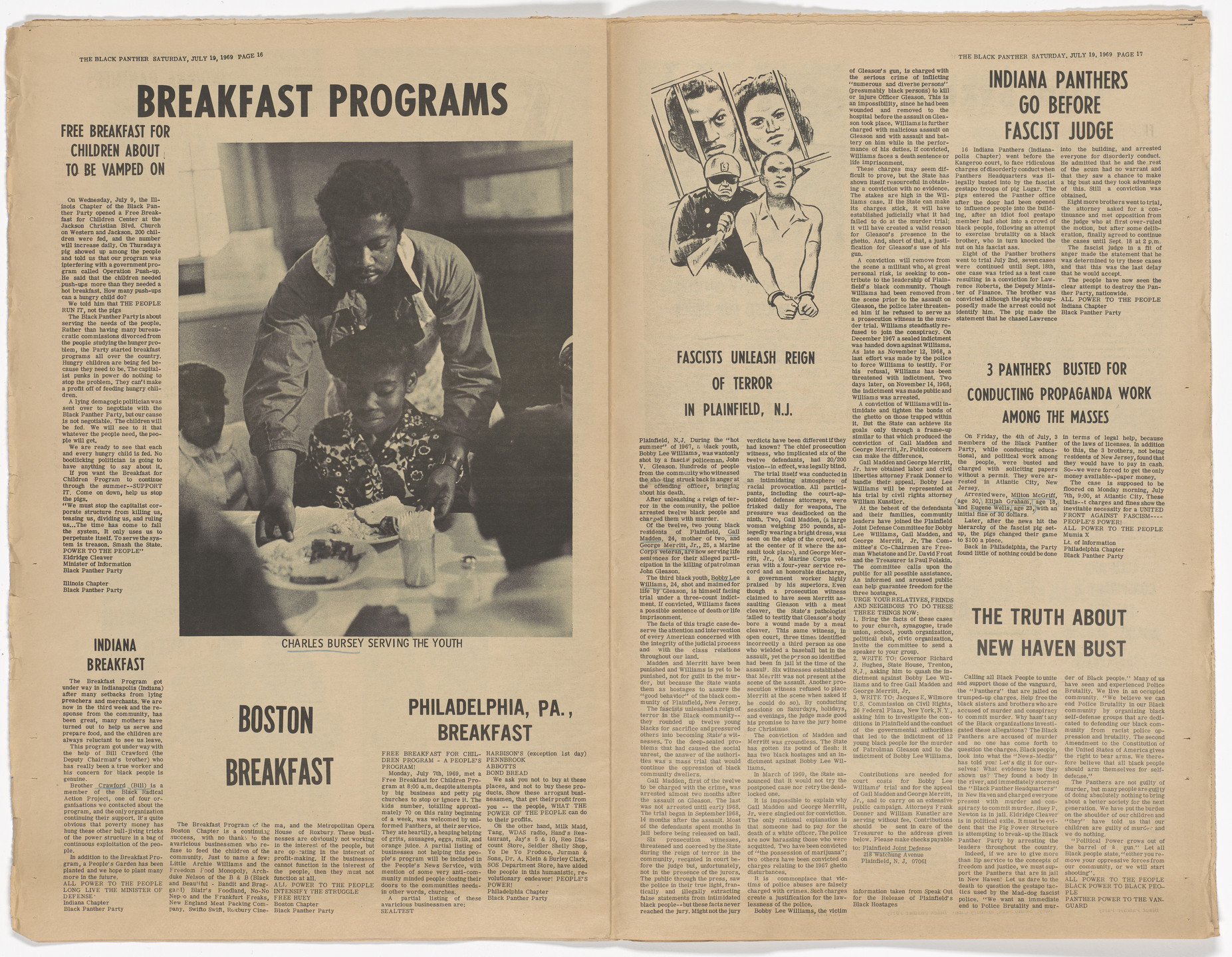 Emory Douglas. The Black Panther Newspaper, vol. 3, no. 13 (Avaricious Businessman). 1969