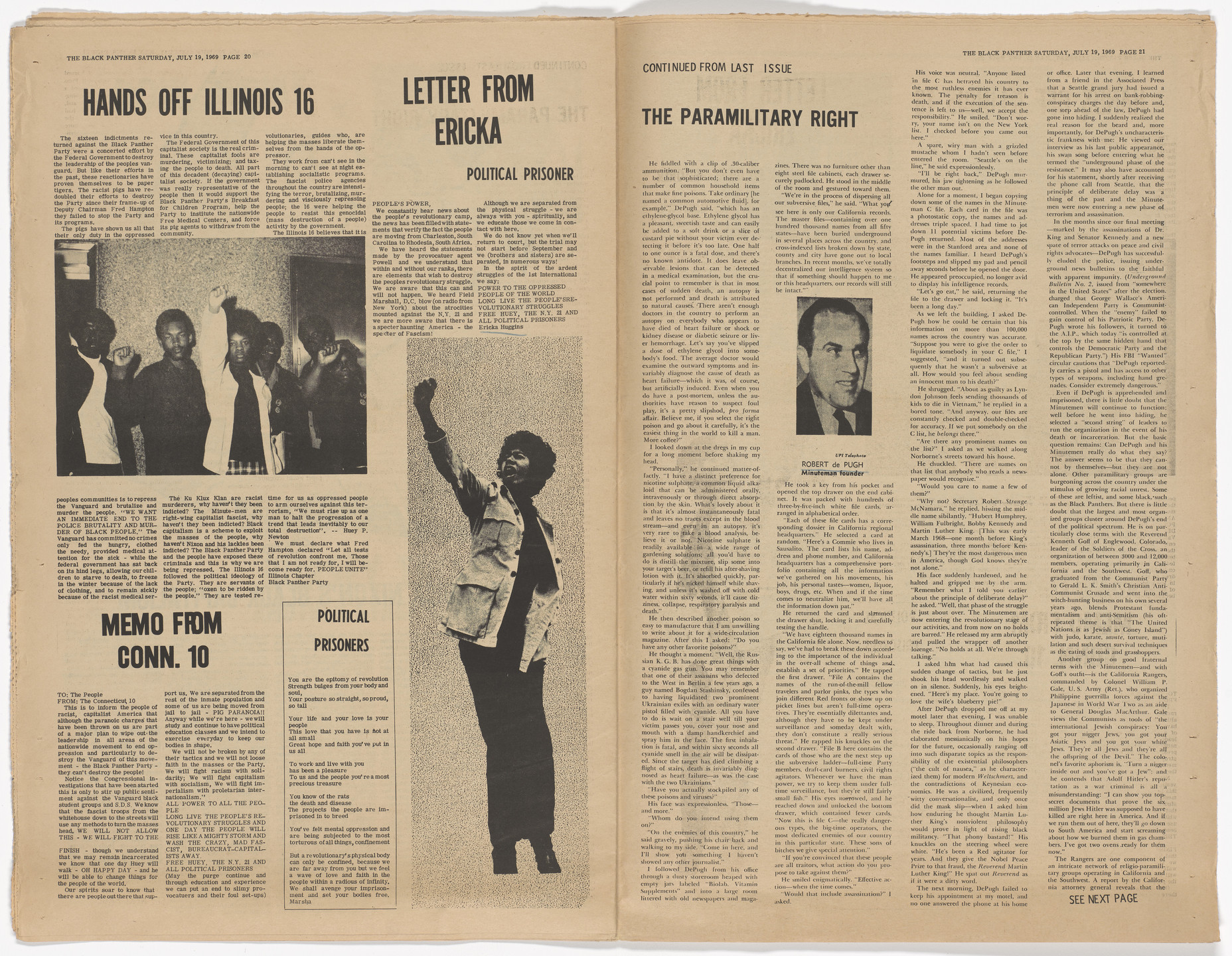 Emory Douglas. The Black Panther Newspaper, vol. 3, no. 13 (Avaricious Businessman). 1969