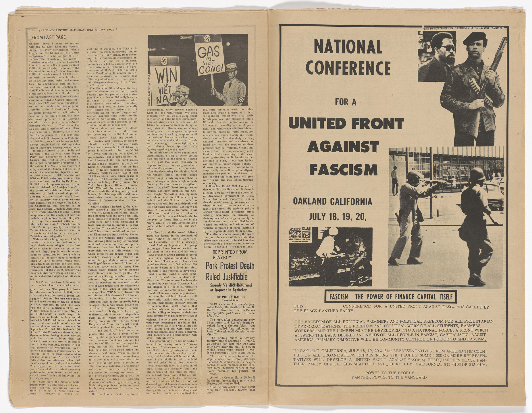 Emory Douglas. The Black Panther Newspaper, vol. 3, no. 13 (Avaricious Businessman). 1969