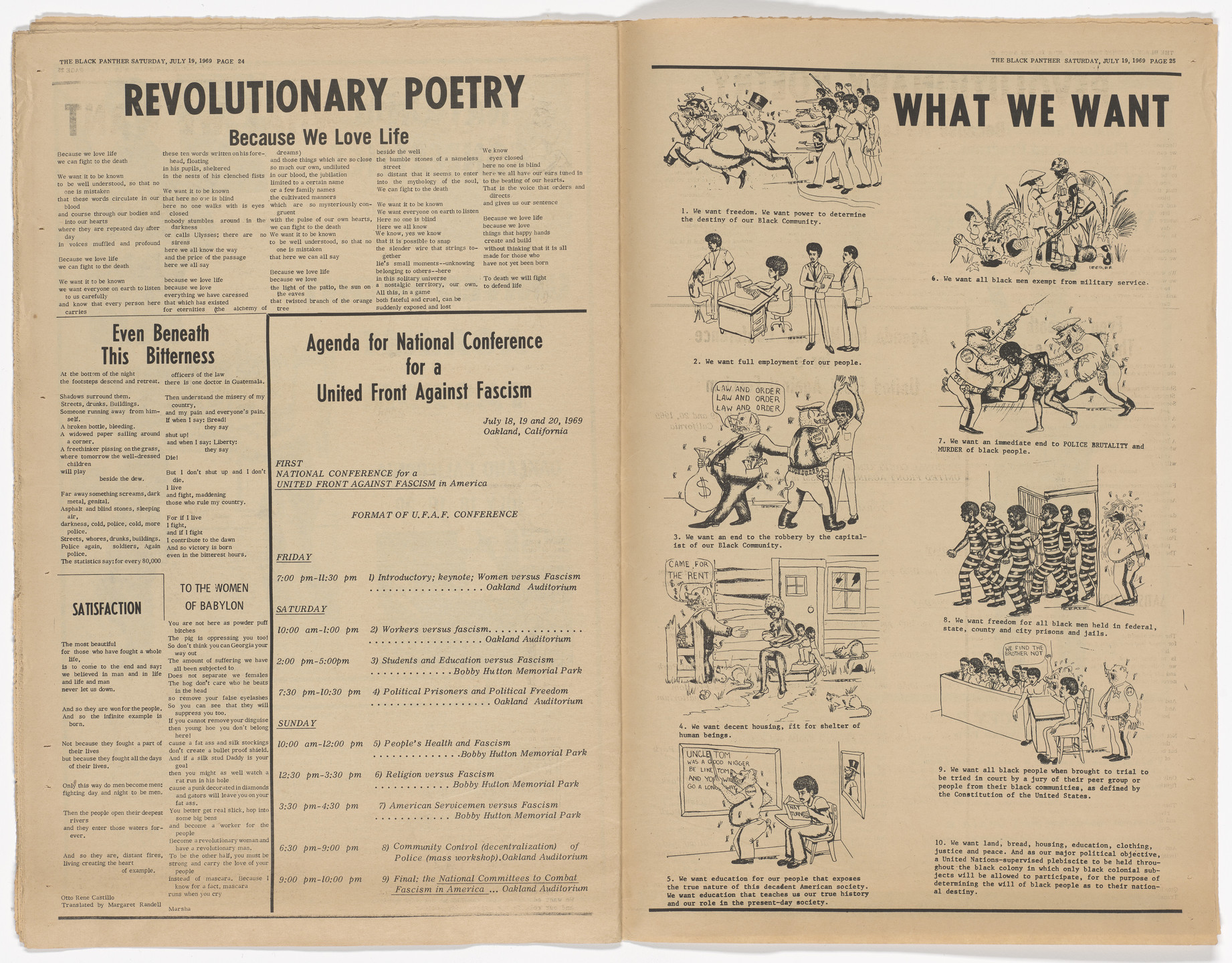 Emory Douglas. The Black Panther Newspaper, vol. 3, no. 13 (Avaricious Businessman). 1969