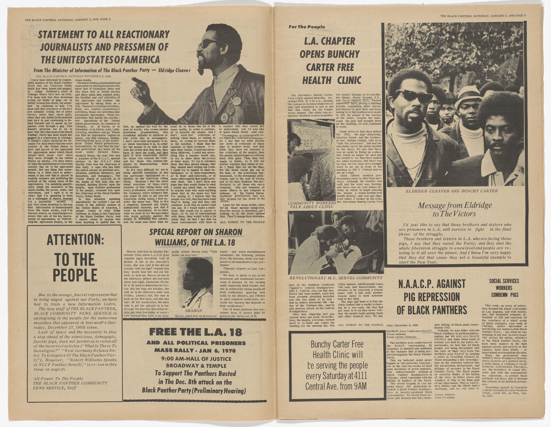 Emory Douglas. The Black Panther Newspaper, vol. 4, no. 5 (Selected works of the black panther party). 1970