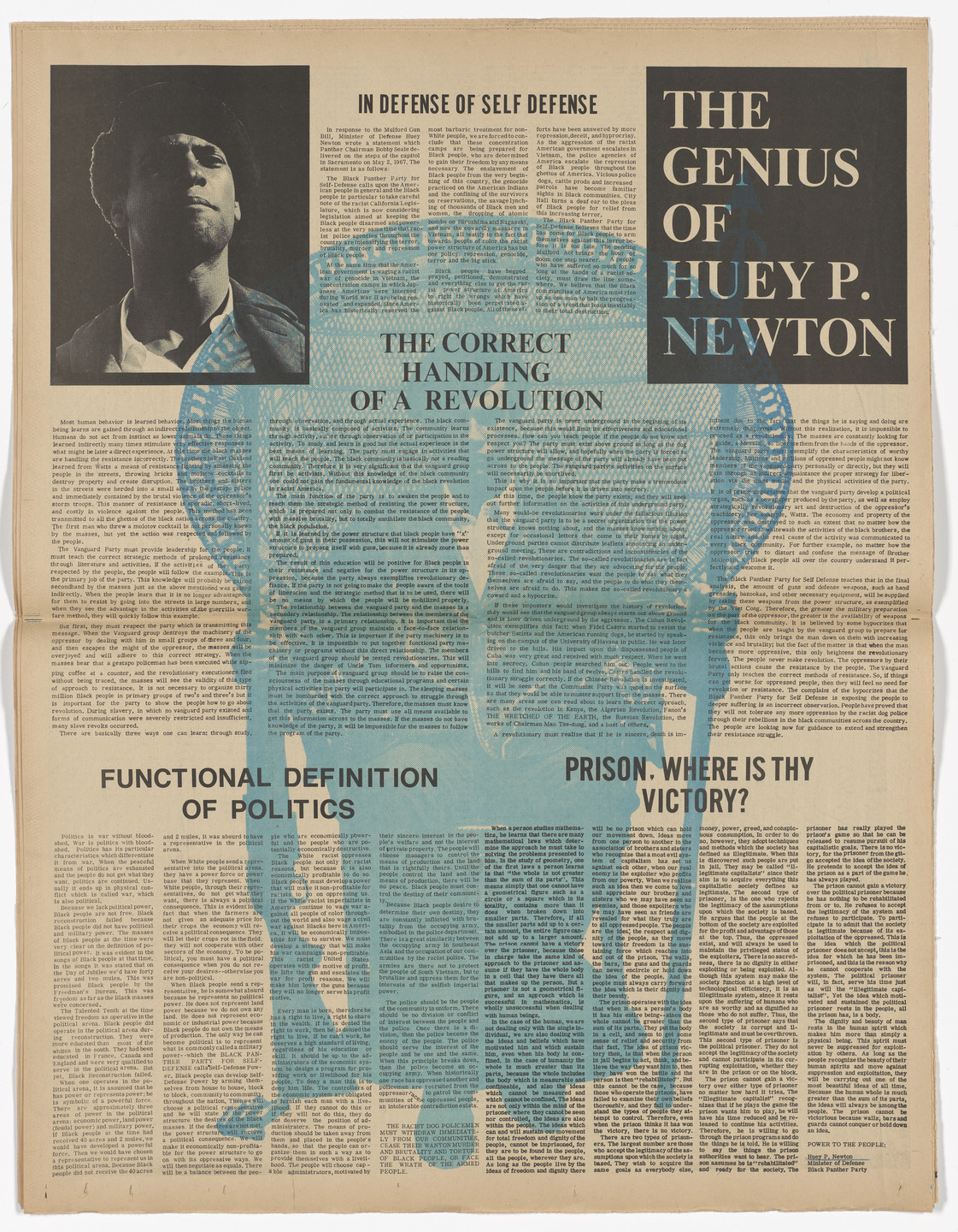 Emory Douglas. The Black Panther Newspaper, vol. 4, no. 5 (Selected works of the black panther party). 1970