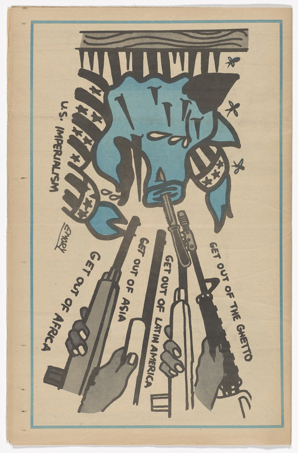 Emory Douglas. The Black Panther Newspaper, vol. 4, no. 5 (Selected works of the black panther party). 1970