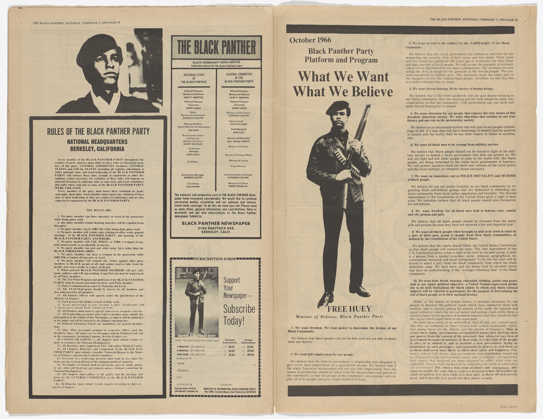 Emory Douglas. The Black Panther Newspaper, vol. 4, no. 9 (Judge Murtaugh: The True Symbol of Fascism). 1970