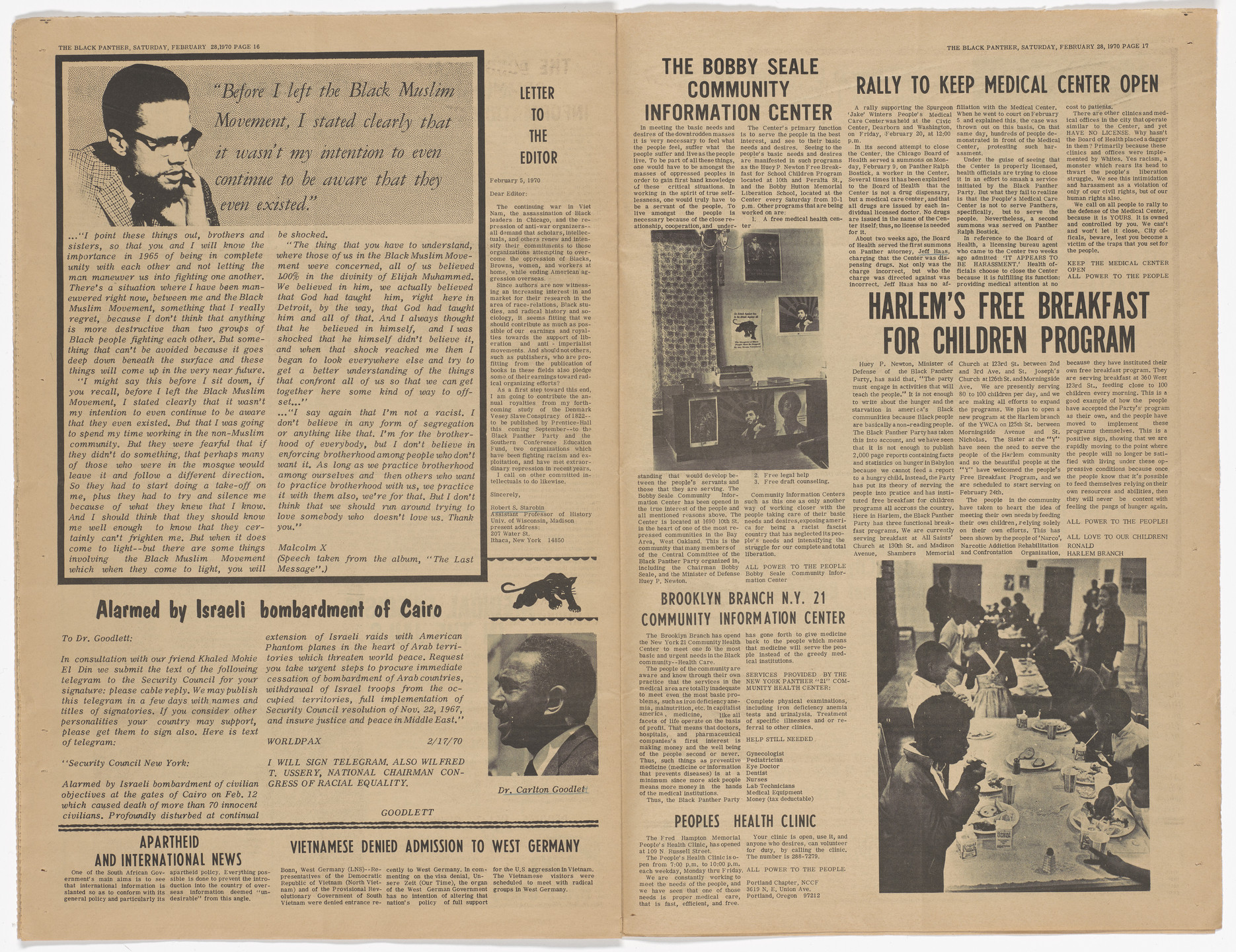 Emory Douglas. The Black Panther Newspaper, vol. 4, no.13 (Our main purpose). 1970