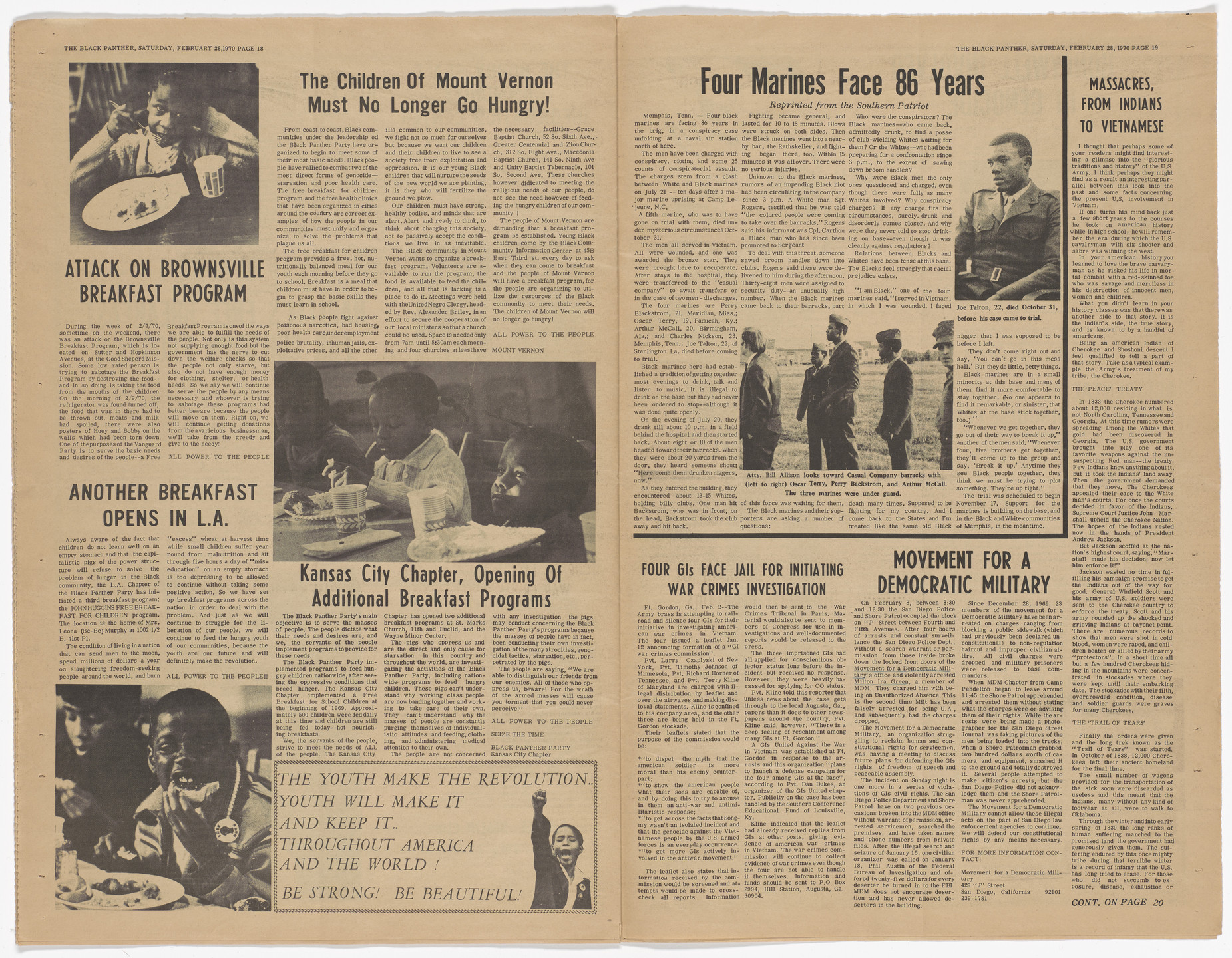 Emory Douglas. The Black Panther Newspaper, vol. 4, no.13 (Our main purpose). 1970