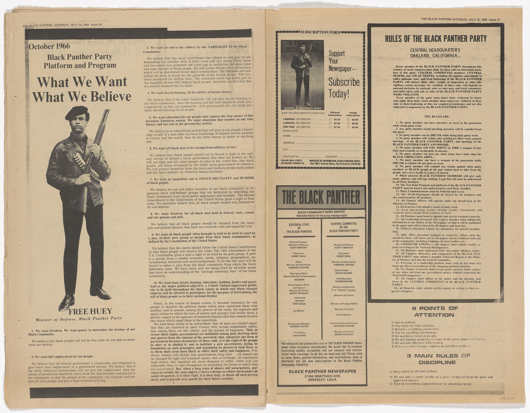 Emory Douglas. The Black Panther Newspaper, vol. 3, no. 13 (Avaricious Businessman). 1969