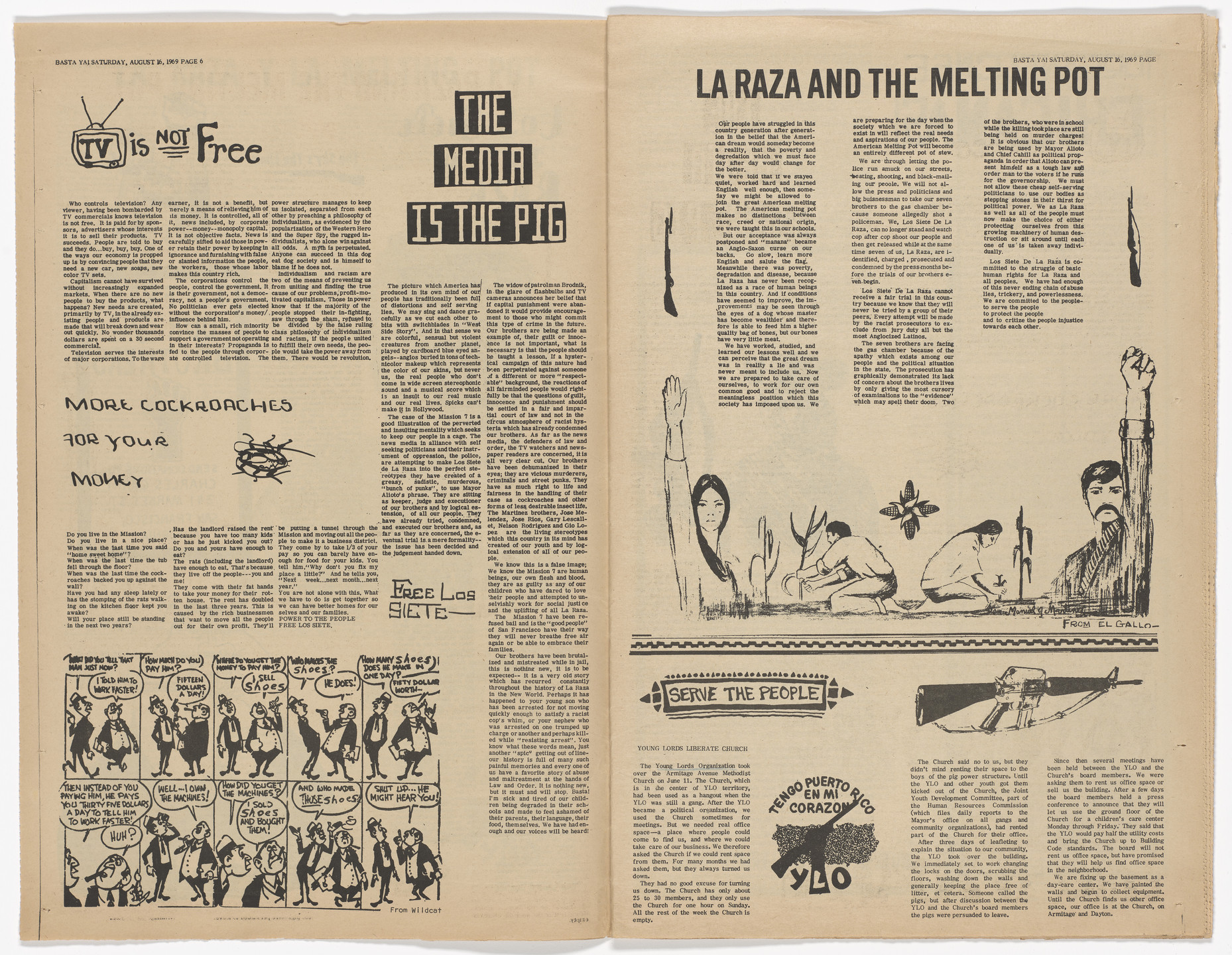 Emory Douglas, Yolanda Lopez. The Black Panther Newspaper, vol. 3, no. 17 (Eldridge Cleaver&#39;s new baby). 1969