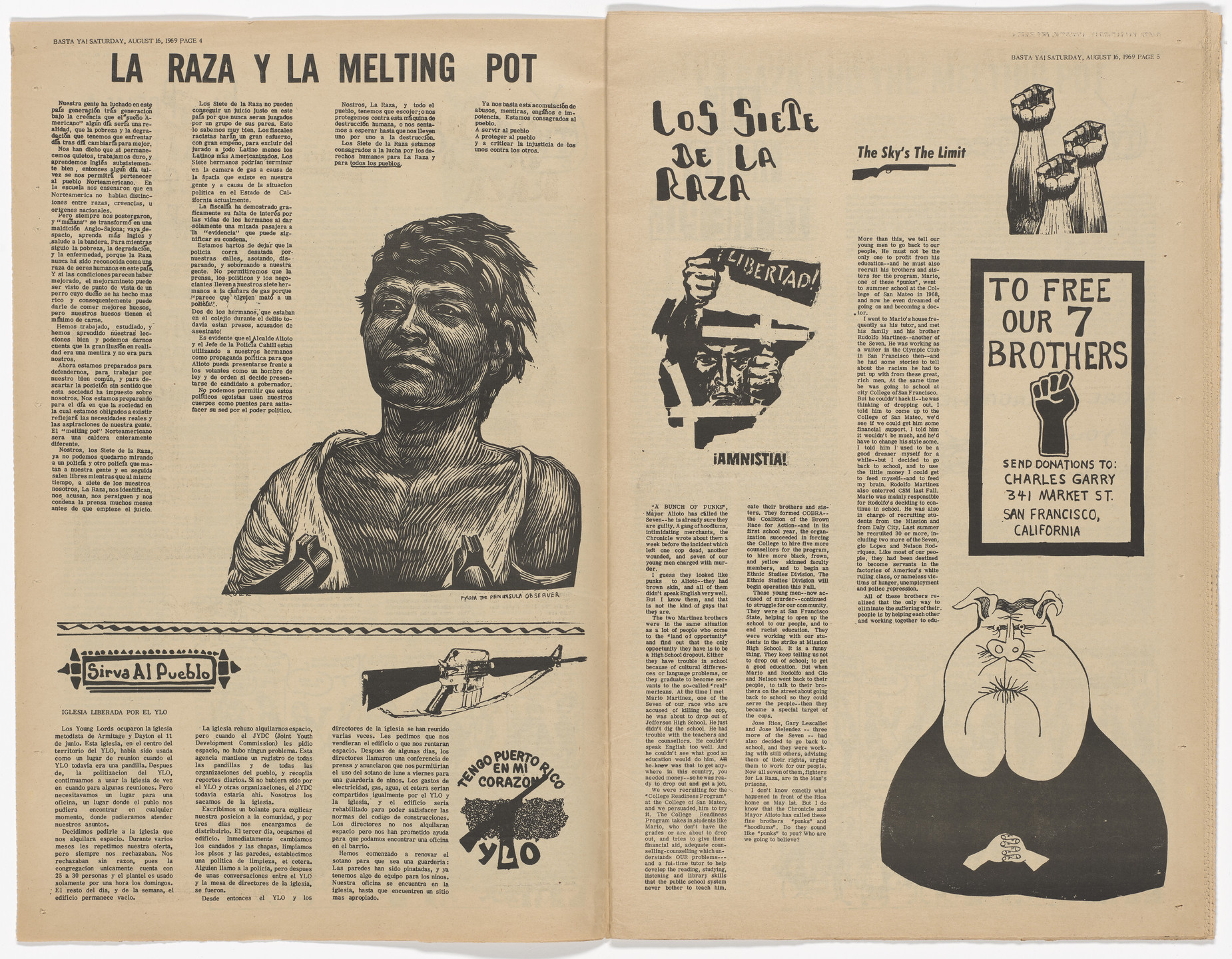 Emory Douglas, Yolanda Lopez. The Black Panther Newspaper, vol. 3, no. 17 (Eldridge Cleaver&#39;s new baby). 1969
