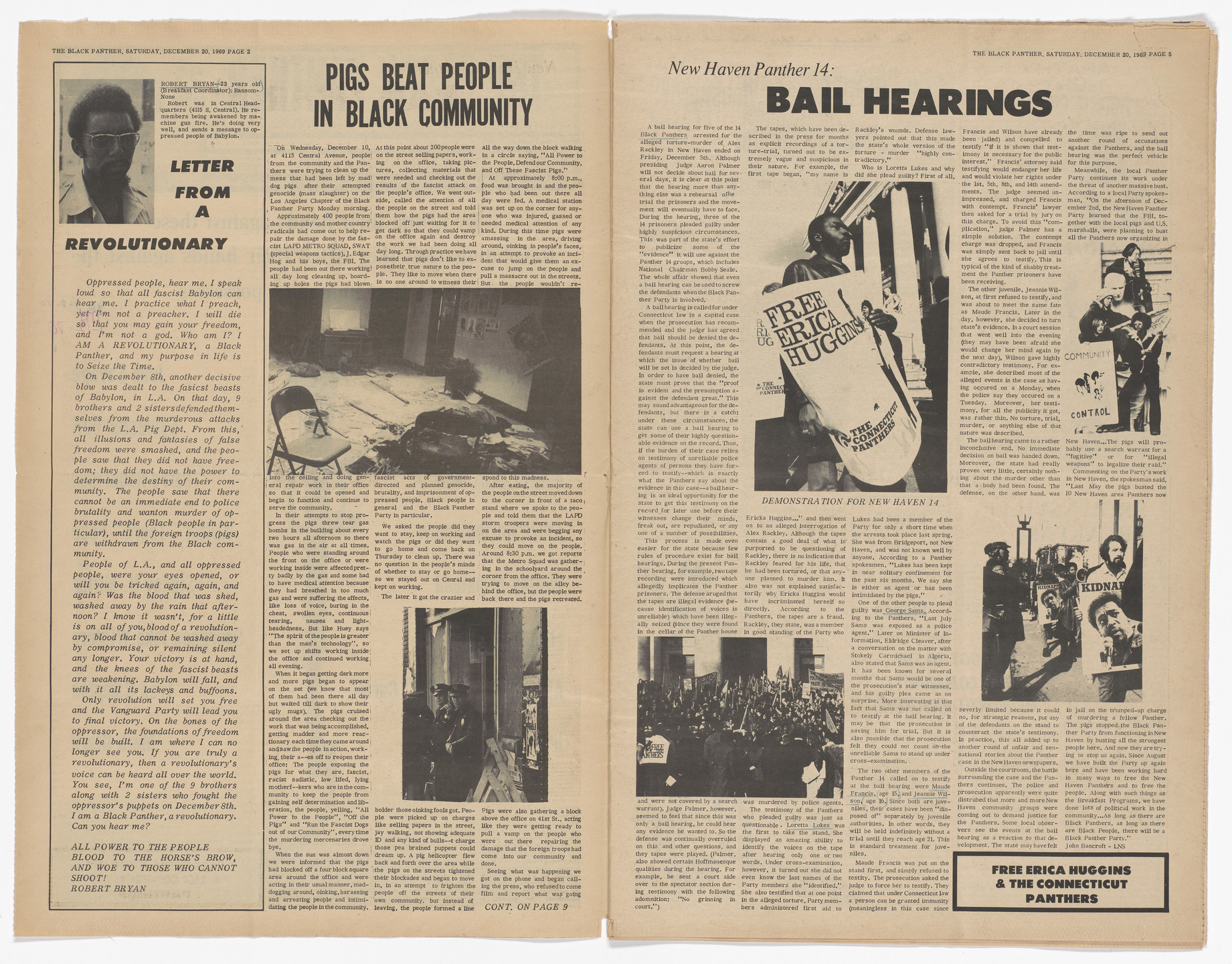 Malik Edwards, Emory Douglas. The Black Panther Newspaper, vol. 4, no ...