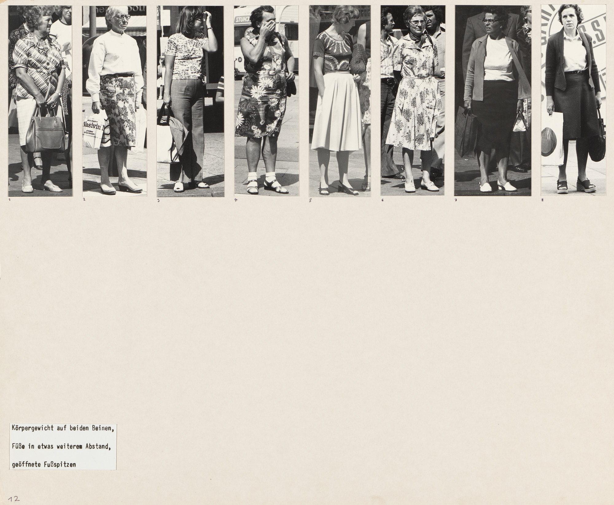 Marianne Wex. Panel from Let's Take Back Our Space: 'Female' and 'Male' Body Language as a Result of Patriarchal Structures