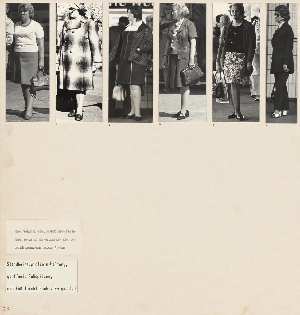 Panel from Let's Take Back Our Space: 'Female' and 'Male' Body Language as a Result of Patriarchal Structures, Marianne Wex, 1977
