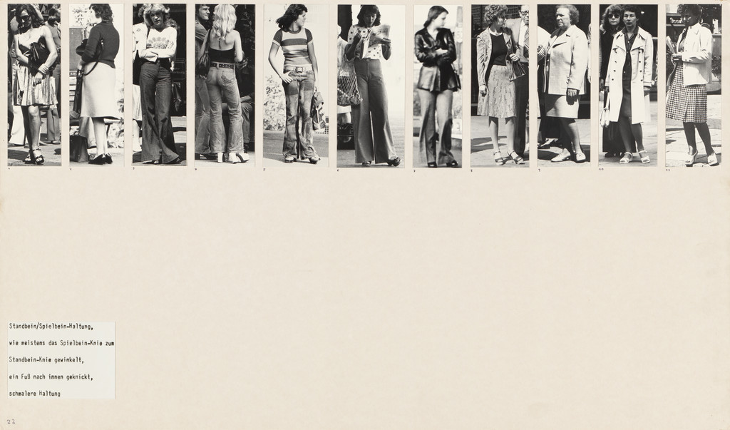 Panel from Let's Take Back Our Space: 'Female' and 'Male' Body Language as a Result of Patriarchal Structures, Marianne Wex, 1977