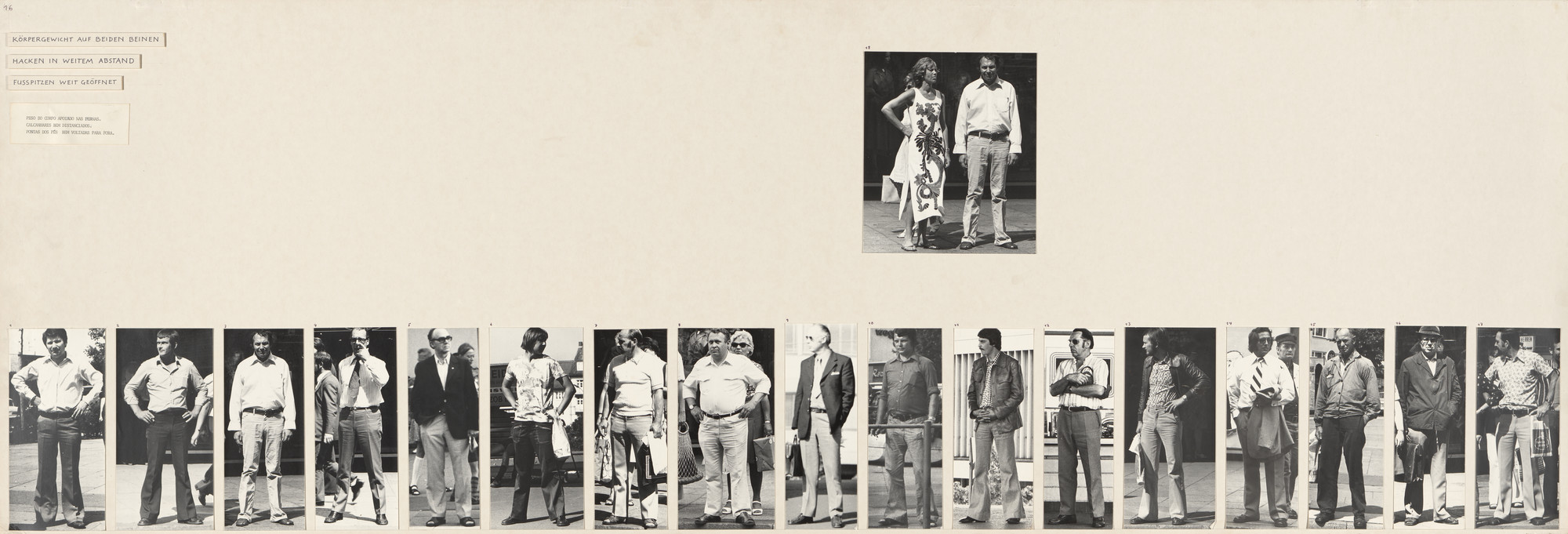 Marianne Wex. Panel from Let's Take Back Our Space: 'Female' and 'Male' Body Language as a Result of Patriarchal Structures