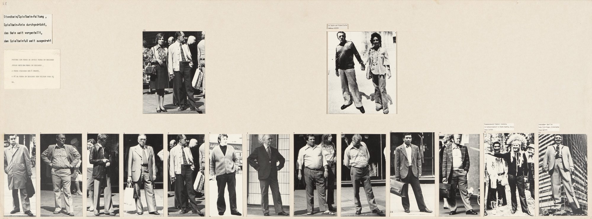 Marianne Wex. Panel from Let's Take Back Our Space: 'Female' and 'Male' Body Language as a Result of Patriarchal Structures