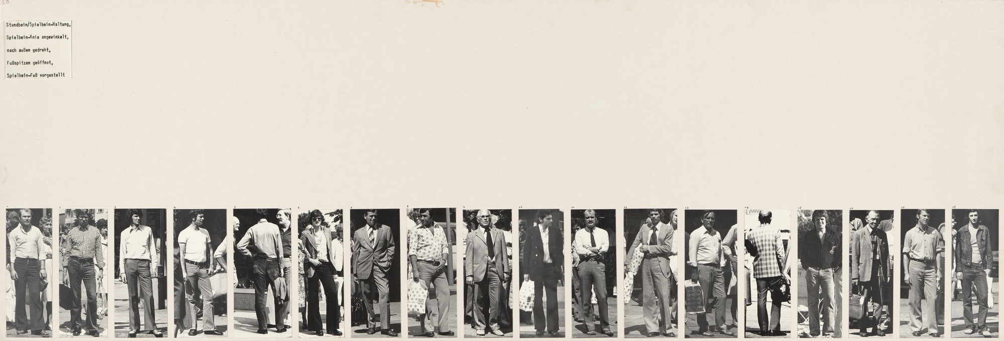 Marianne Wex. Panel from Let's Take Back Our Space: 'Female' and 'Male' Body Language as a Result of Patriarchal Structures
