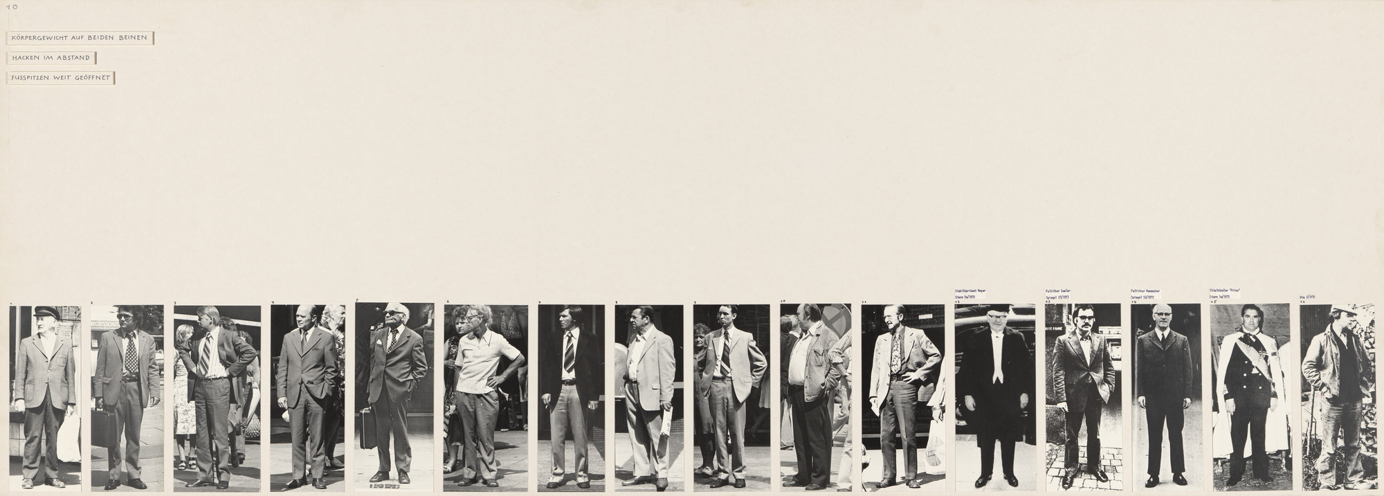 Marianne Wex. Panel from Let's Take Back Our Space: 'Female' and 'Male' Body Language as a Result of Patriarchal Structures
