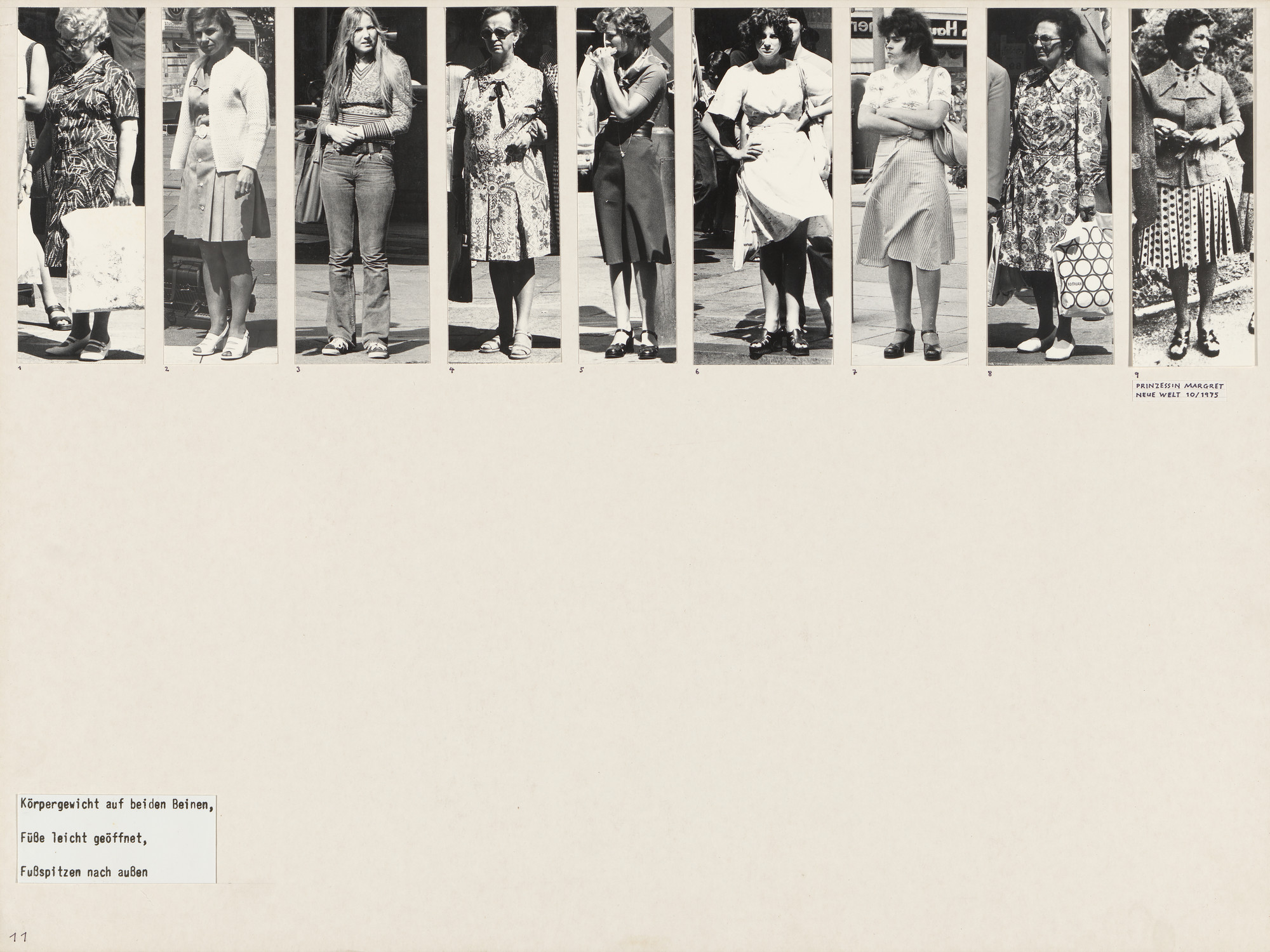 Marianne Wex. Panel from Let's Take Back Our Space: 'Female' and 'Male' Body Language as a Result of Patriarchal Structures