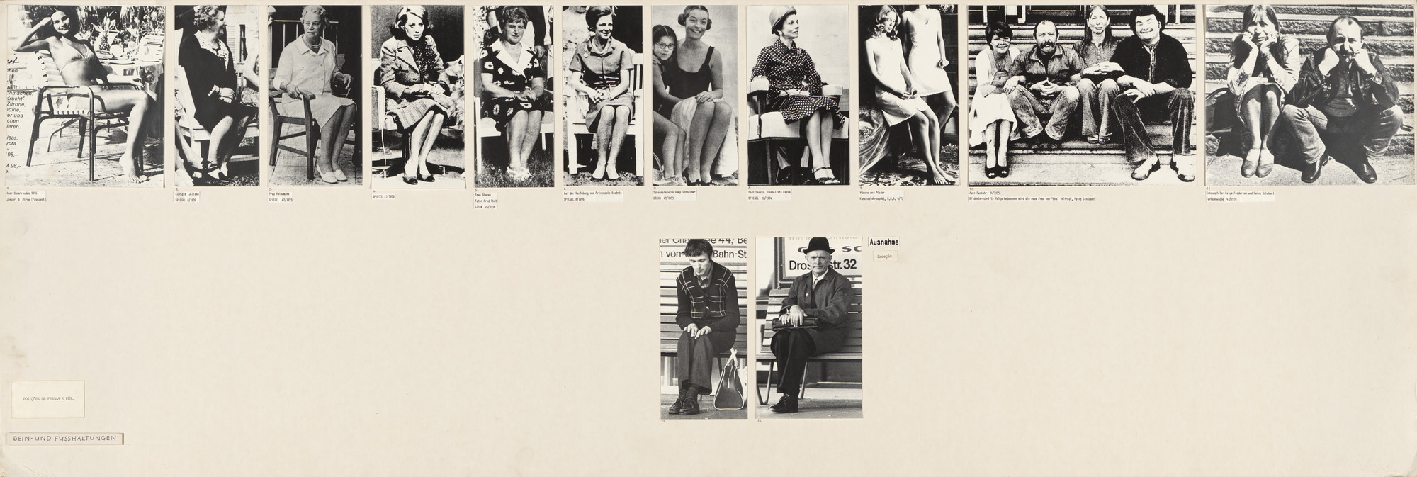 Marianne Wex. Panel from Let's Take Back Our Space: 'Female' and 'Male' Body Language as a Result of Patriarchal Structures