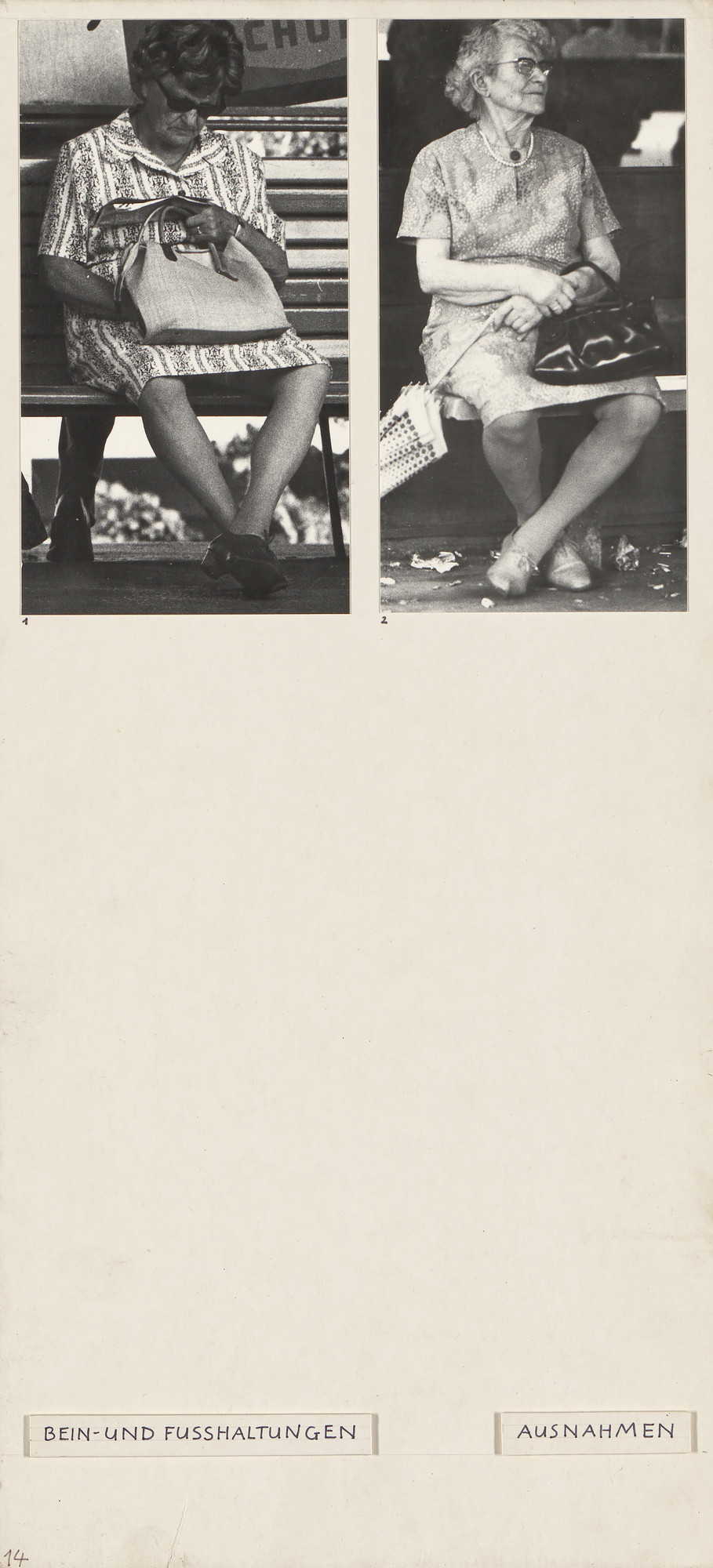 Marianne Wex. Panel from Let's Take Back Our Space: 'Female' and 'Male' Body Language as a Result of Patriarchal Structures