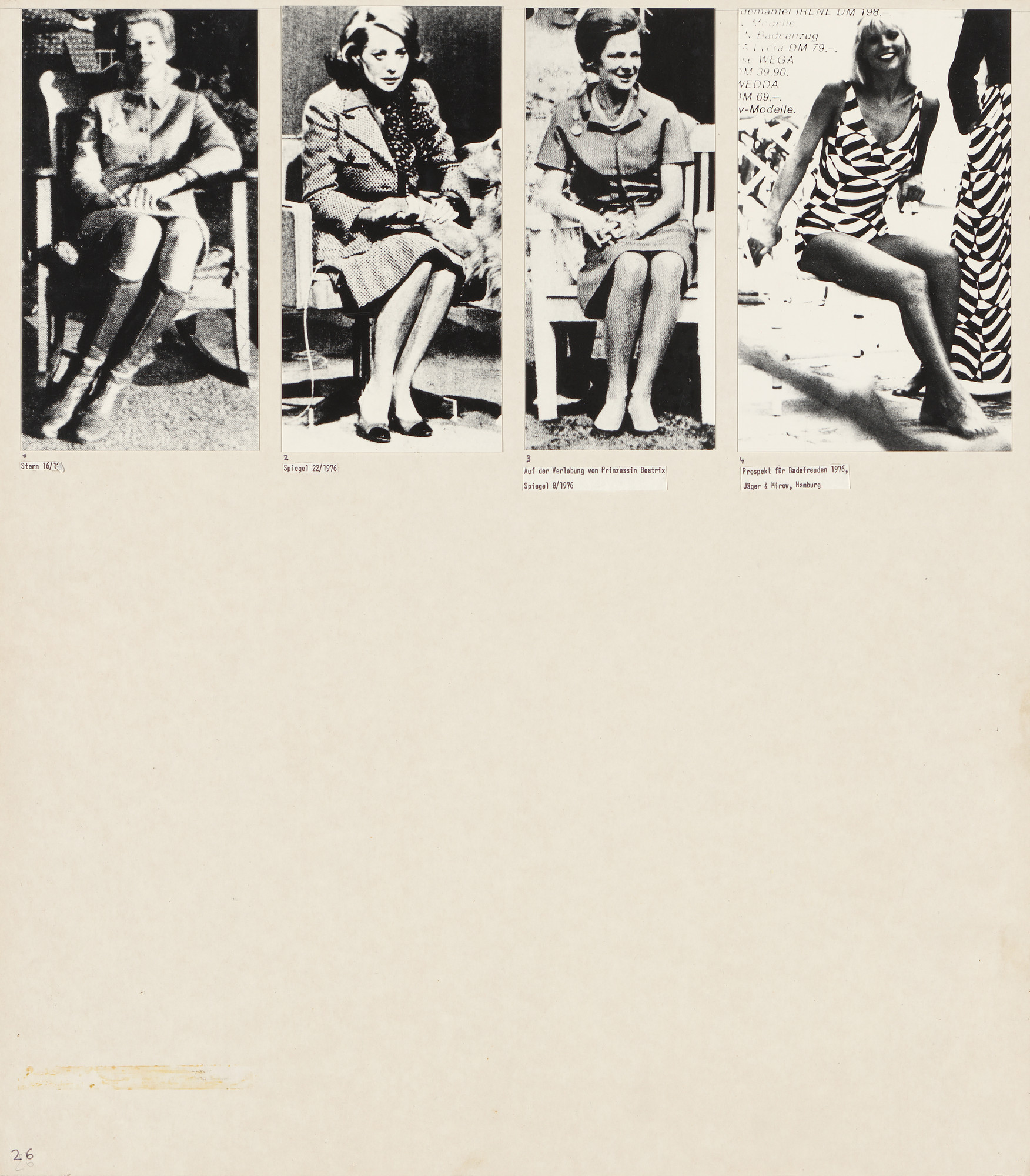 Marianne Wex. Panel from Let's Take Back Our Space: 'Female' and 'Male' Body Language as a Result of Patriarchal Structures