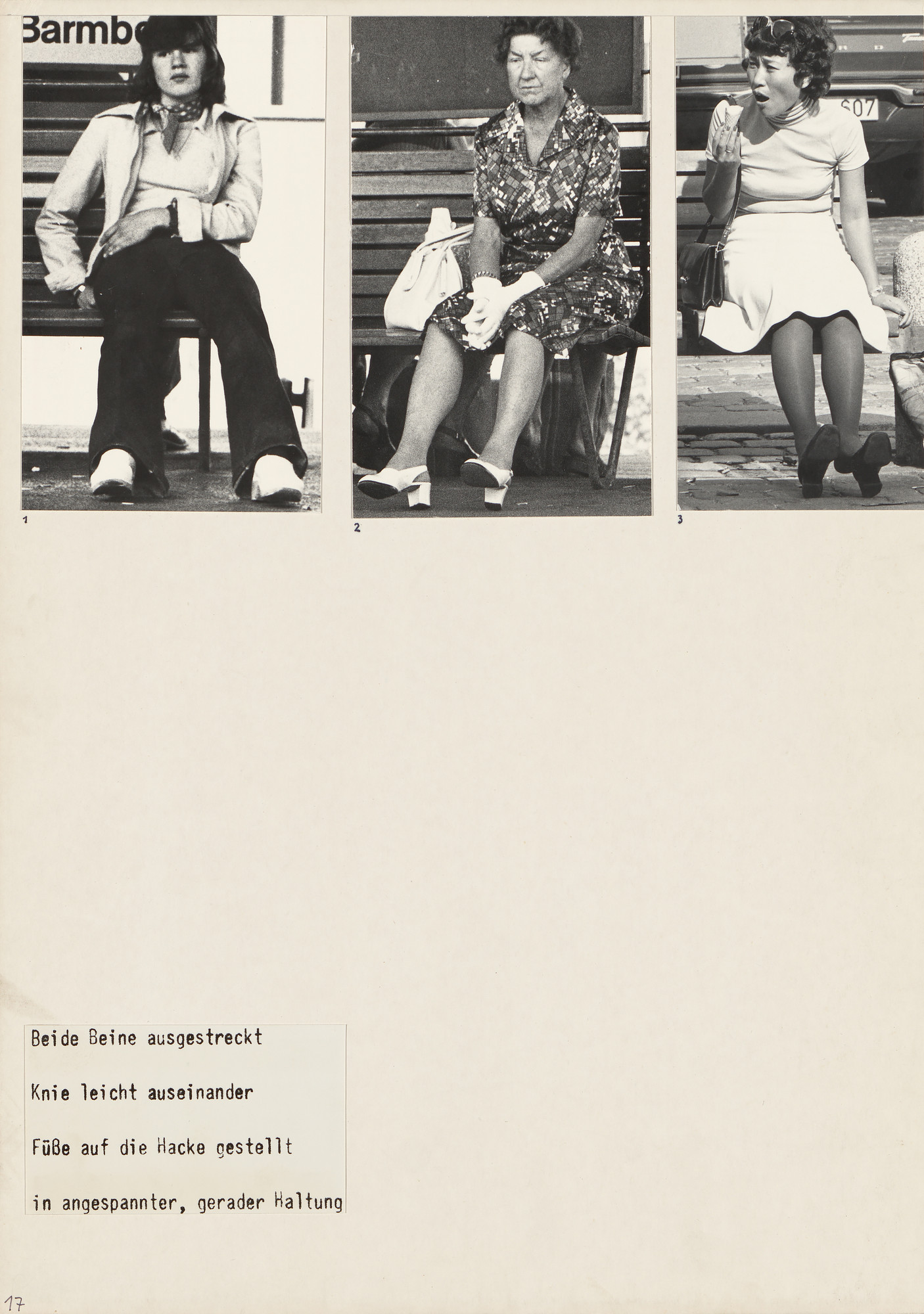 Marianne Wex. Panel from Let's Take Back Our Space: 'Female' and 'Male' Body Language as a Result of Patriarchal Structures