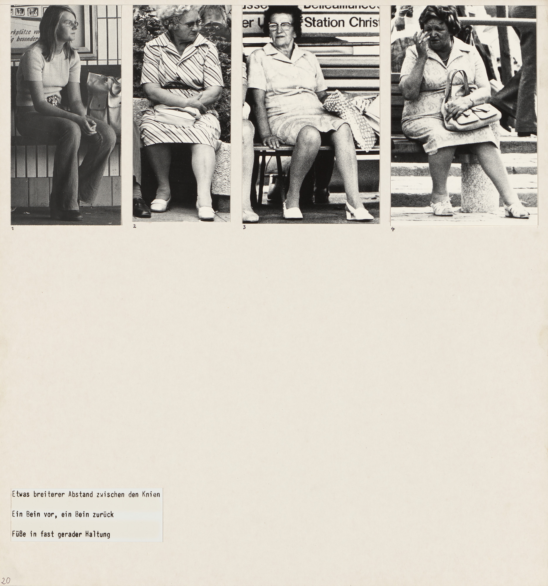 Marianne Wex. Panel from Let's Take Back Our Space: 'Female' and 'Male' Body Language as a Result of Patriarchal Structures
