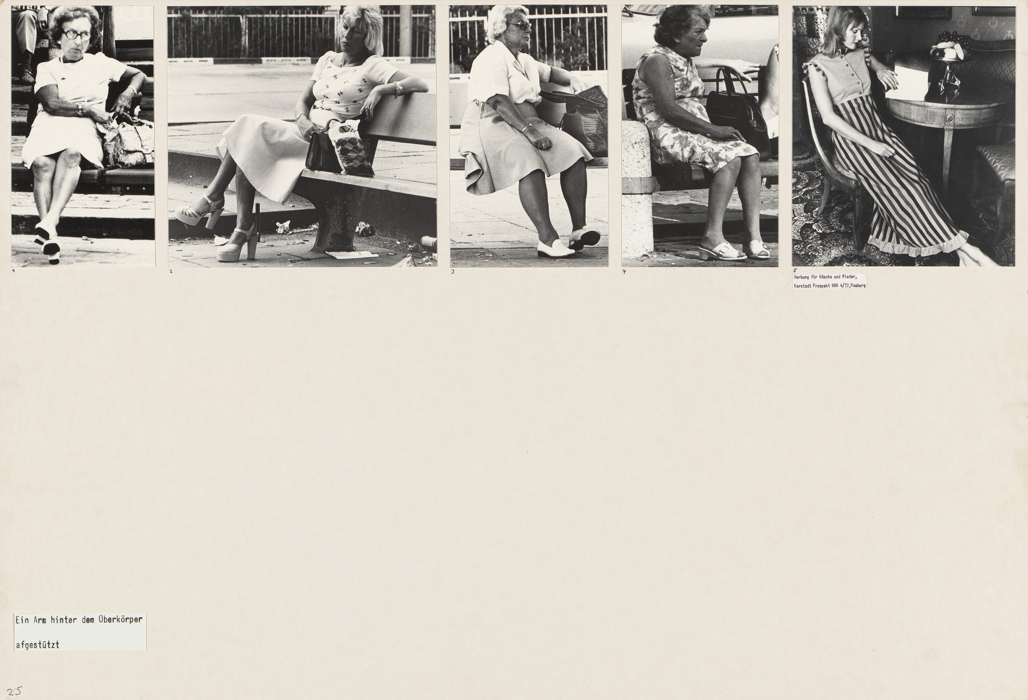 Marianne Wex. Panel from Let's Take Back Our Space: 'Female' and 'Male' Body Language as a Result of Patriarchal Structures