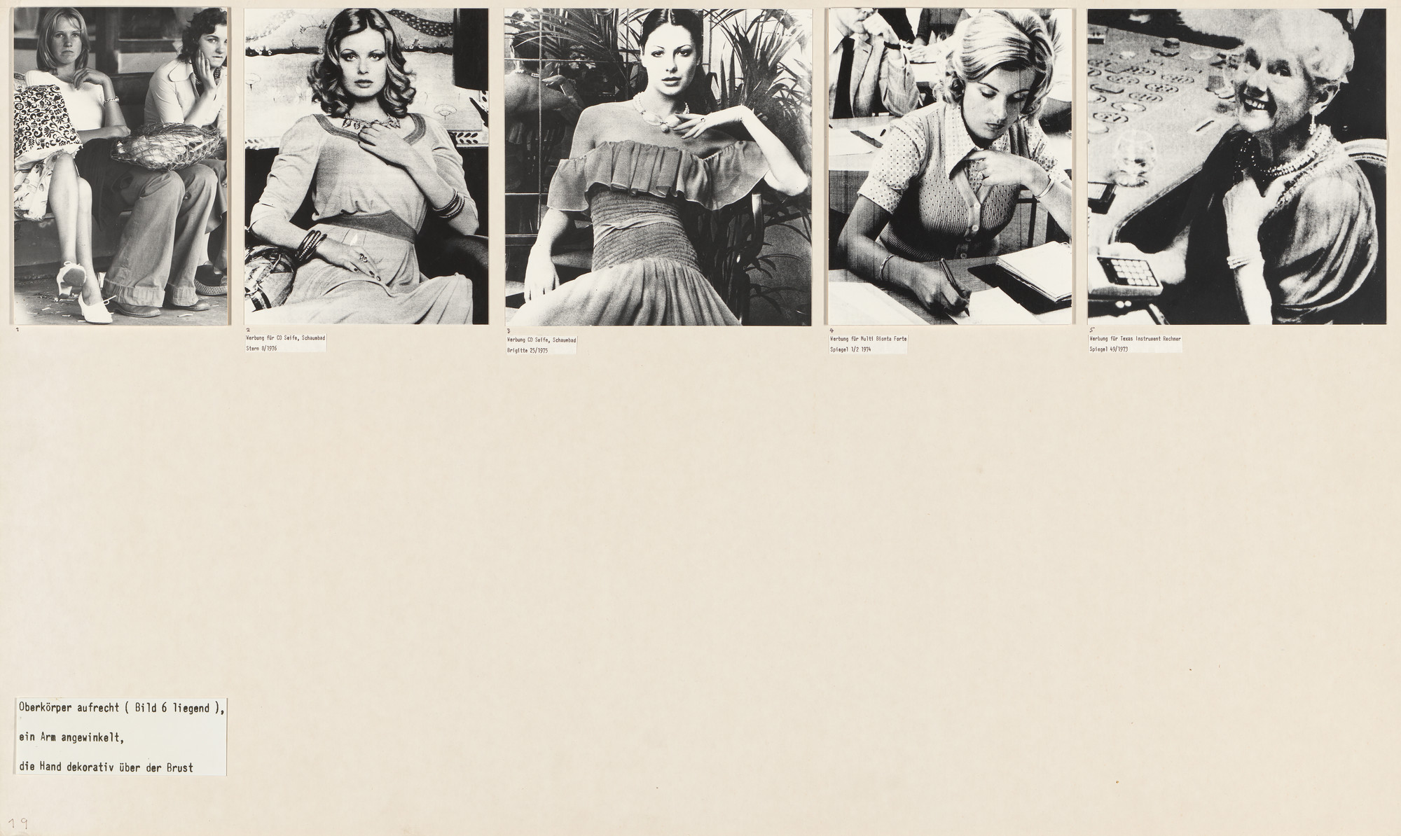 Marianne Wex. Panel from Let's Take Back Our Space: 'Female' and 'Male' Body Language as a Result of Patriarchal Structures