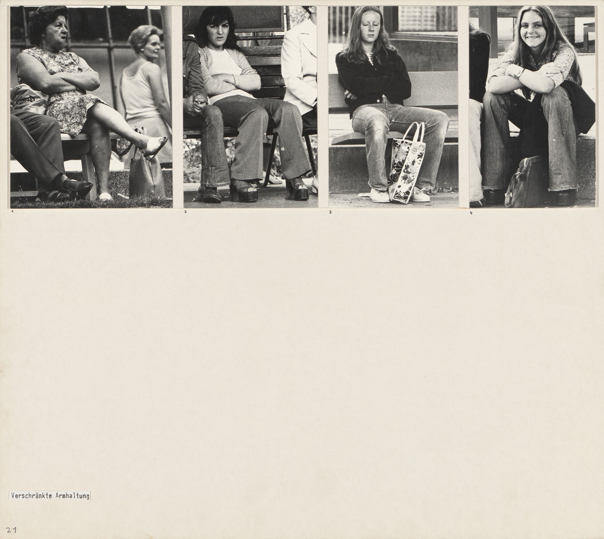 Marianne Wex. Panel from Let's Take Back Our Space: 'Female' and 'Male' Body Language as a Result of Patriarchal Structures