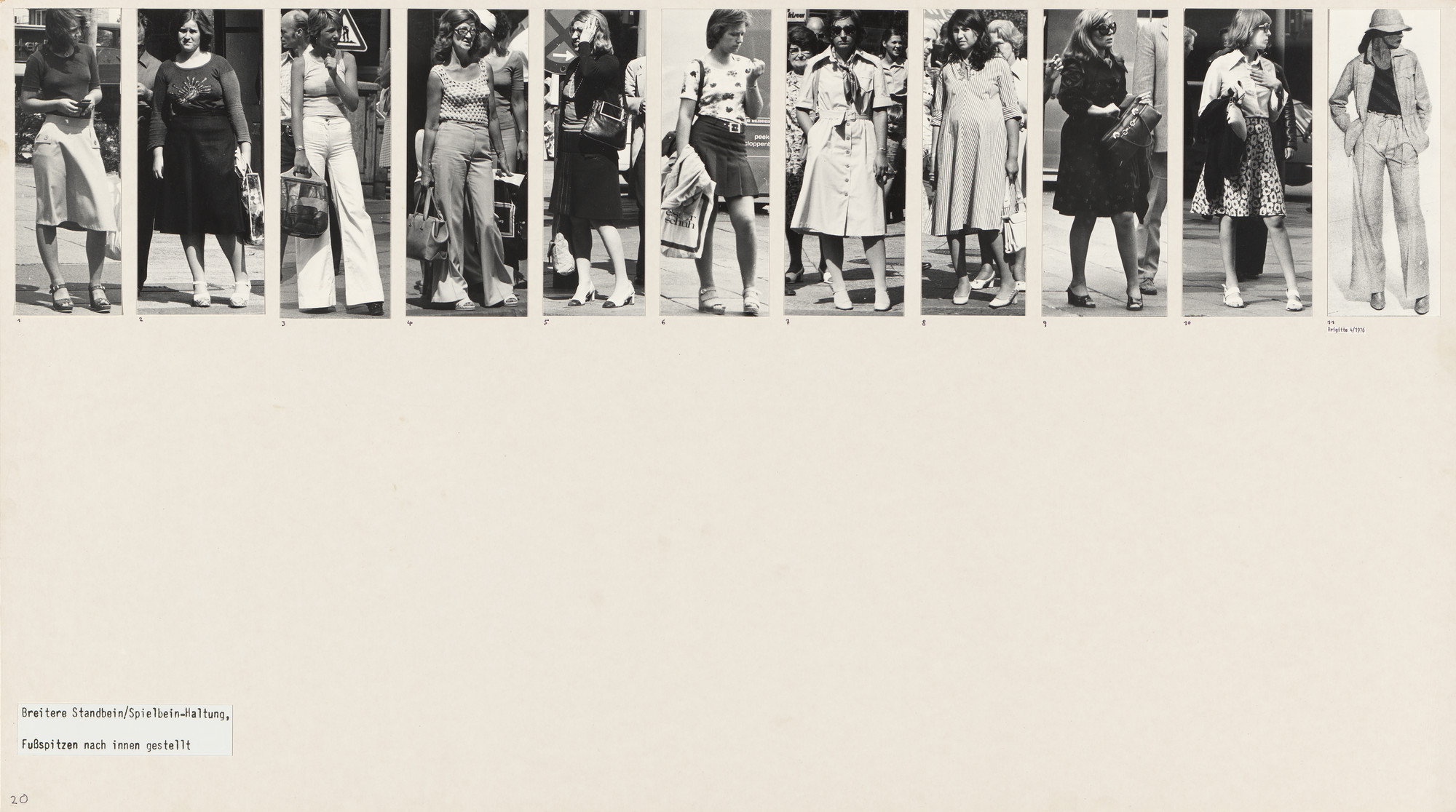 Marianne Wex. Panel from Let's Take Back Our Space: 'Female' and 'Male' Body Language as a Result of Patriarchal Structures