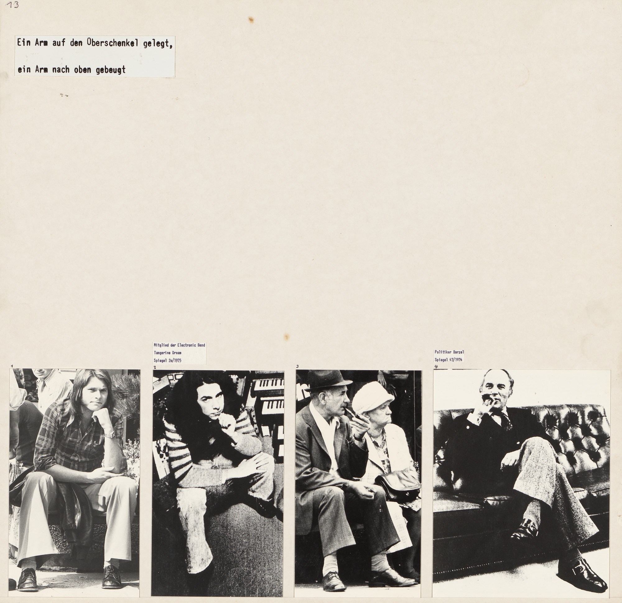 Marianne Wex. Panel from Let's Take Back Our Space: 'Female' and 'Male' Body Language as a Result of Patriarchal Structures