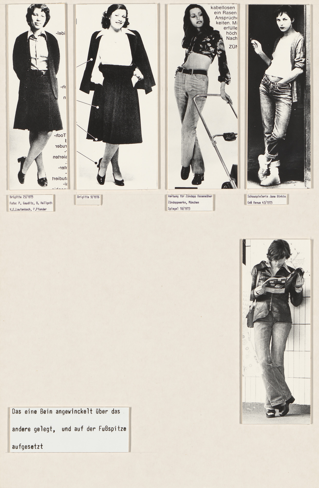 Marianne Wex. Panel from Let's Take Back Our Space: 'Female' and 'Male' Body Language as a Result of Patriarchal Structures