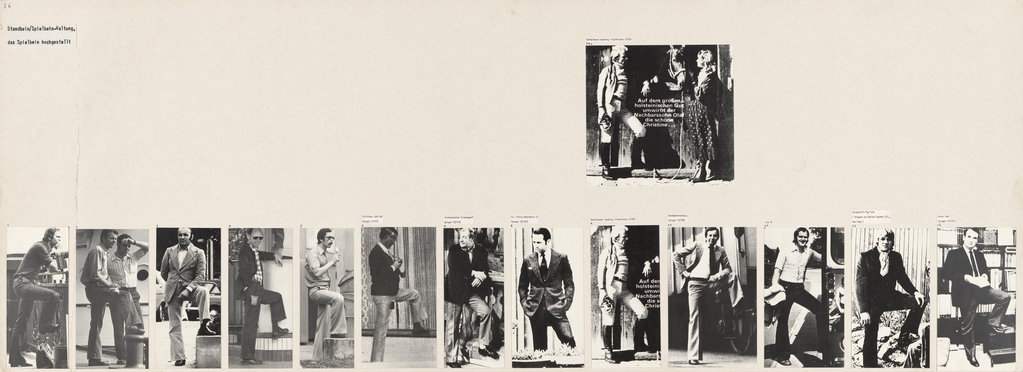 Marianne Wex. Panel from Let's Take Back Our Space: 'Female' and 'Male' Body Language as a Result of Patriarchal Structures