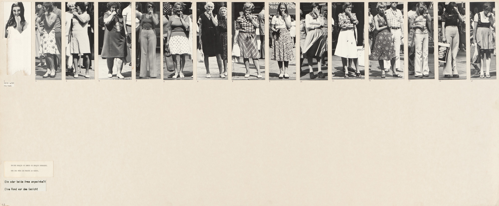 Marianne Wex. Panel from Let's Take Back Our Space: 'Female' and 'Male' Body Language as a Result of Patriarchal Structures