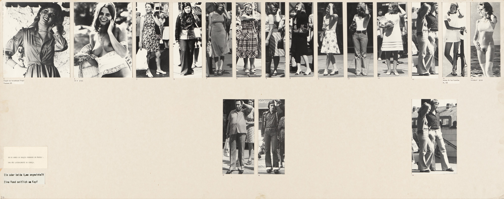 Marianne Wex. Panel from Let's Take Back Our Space: 'Female' and 'Male' Body Language as a Result of Patriarchal Structures