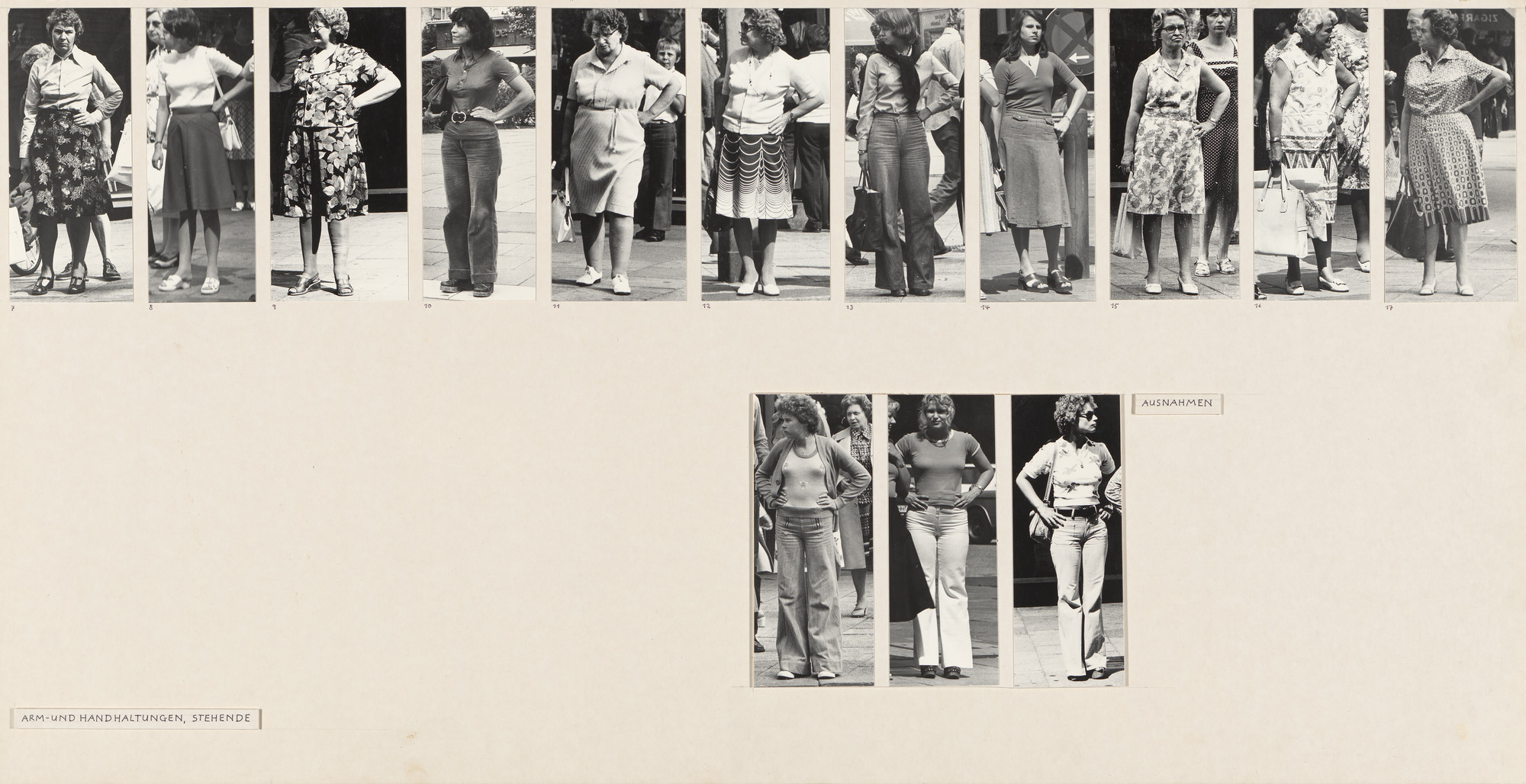 Marianne Wex. Panel from Let's Take Back Our Space: 'Female' and 'Male' Body Language as a Result of Patriarchal Structures