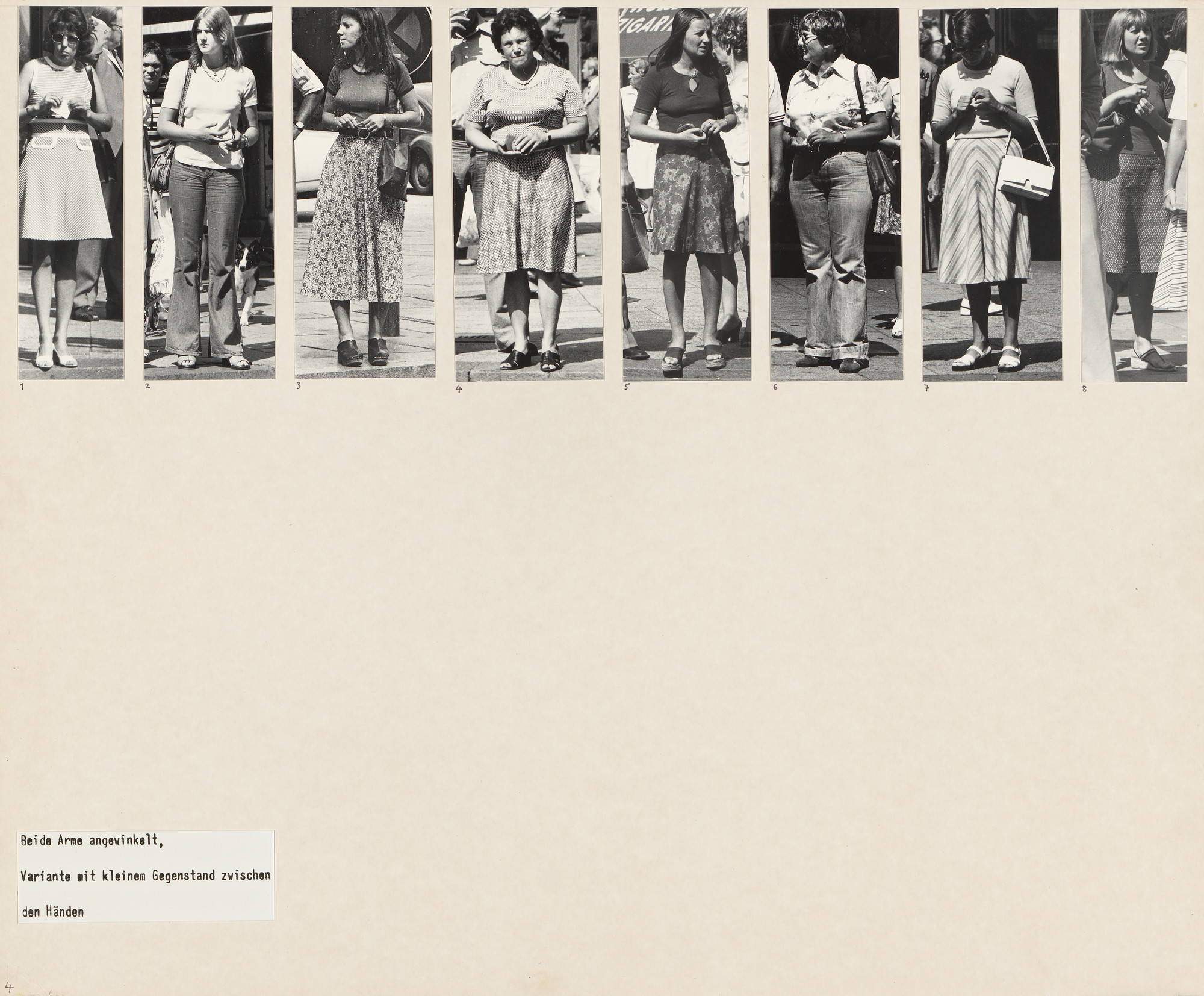 Marianne Wex. Panel from Let's Take Back Our Space: 'Female' and 'Male' Body Language as a Result of Patriarchal Structures
