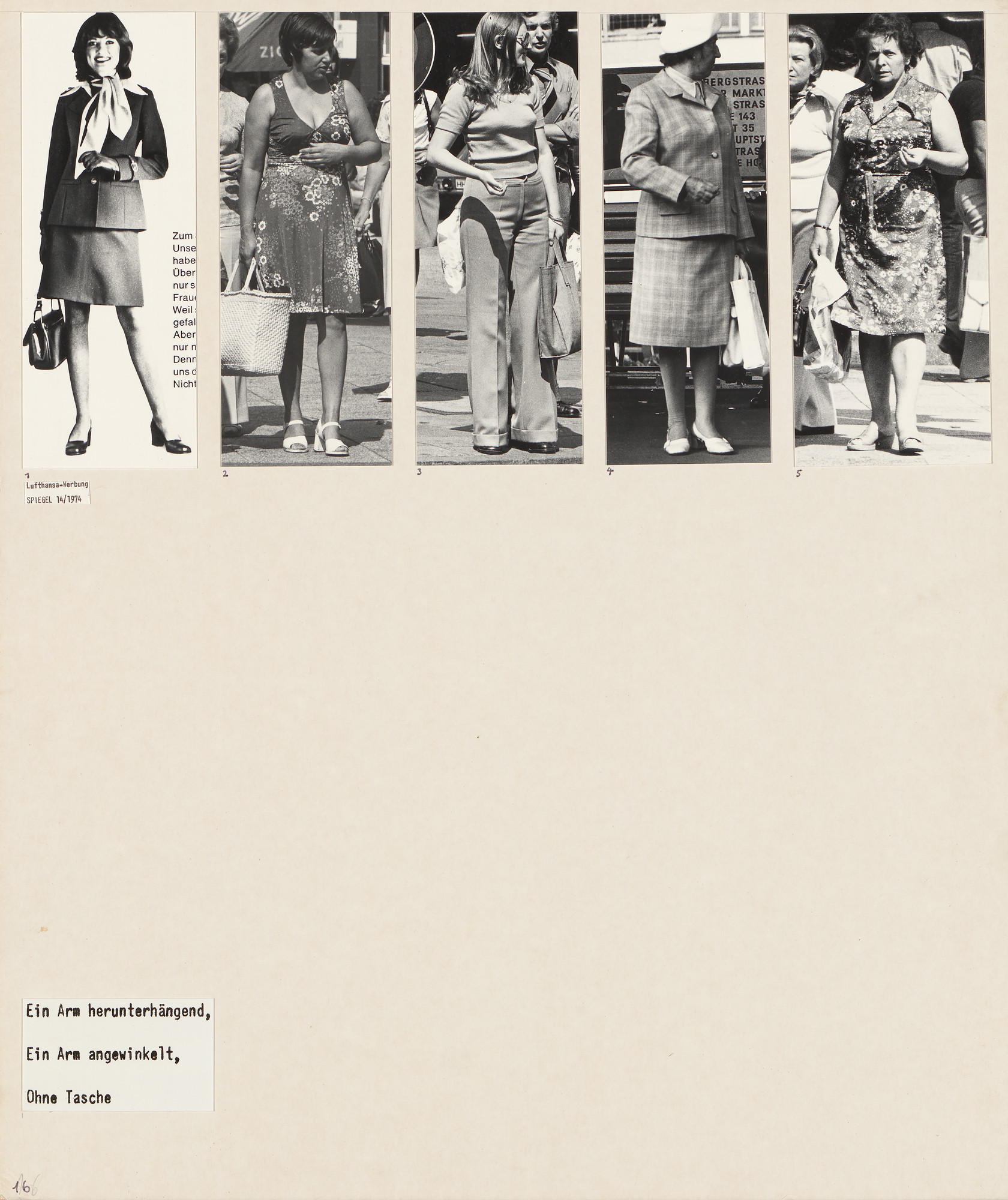 Marianne Wex. Panel from Let's Take Back Our Space: 'Female' and 'Male' Body Language as a Result of Patriarchal Structures