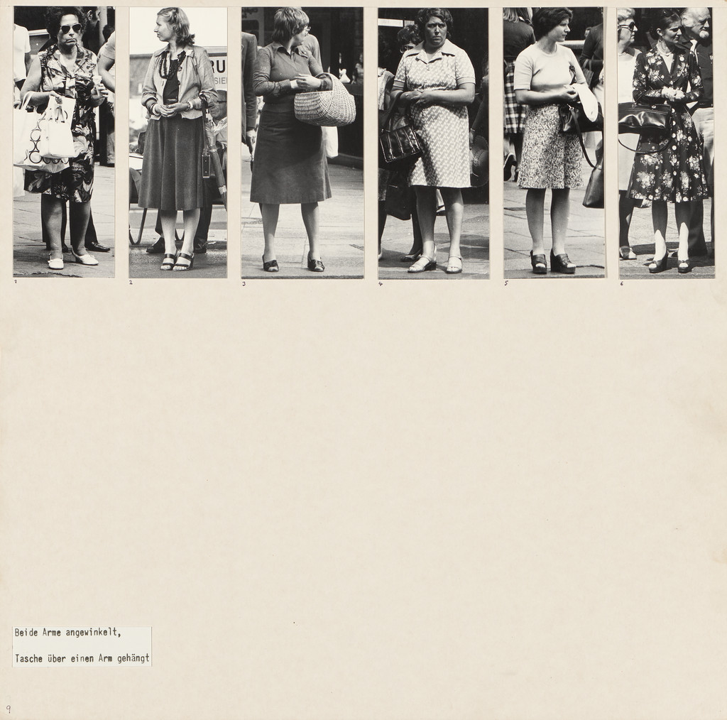 Panel from Let's Take Back Our Space: 'Female' and 'Male' Body Language as a Result of Patriarchal Structures, Marianne Wex, 1977