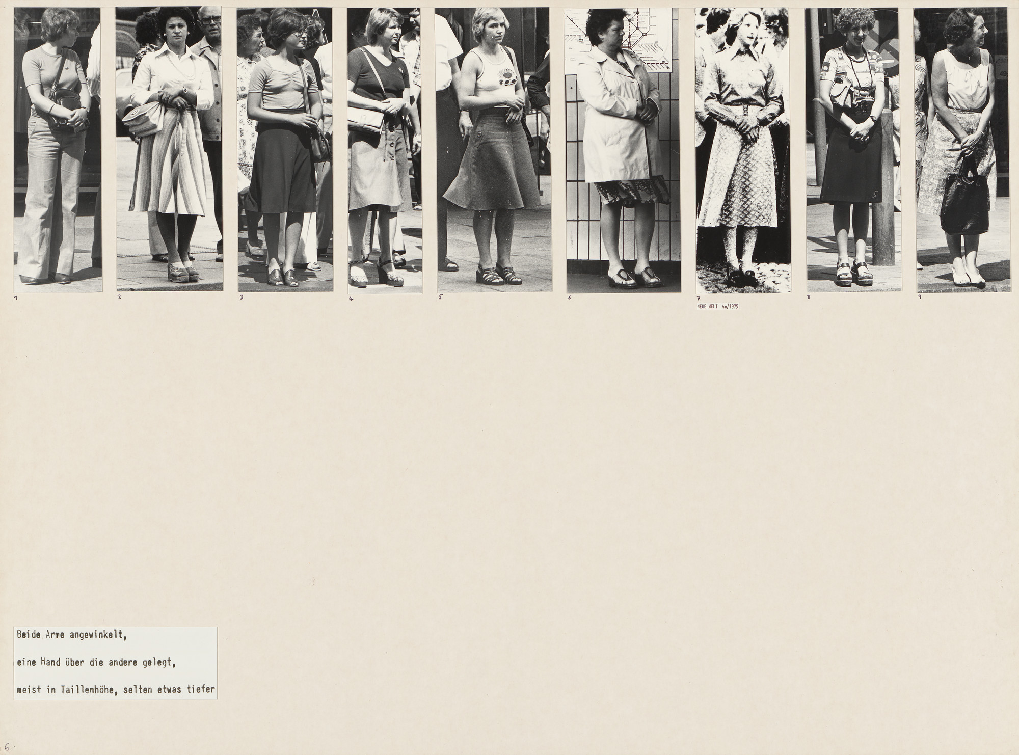 Marianne Wex. Panel from Let's Take Back Our Space: 'Female' and 'Male' Body Language as a Result of Patriarchal Structures